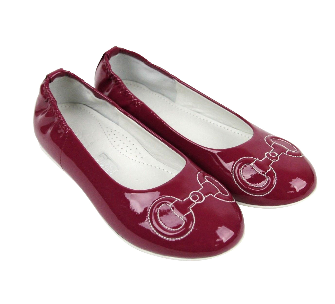 Gucci Kids Magenta Patent Leather Horsebit Stitch Ballet Flat