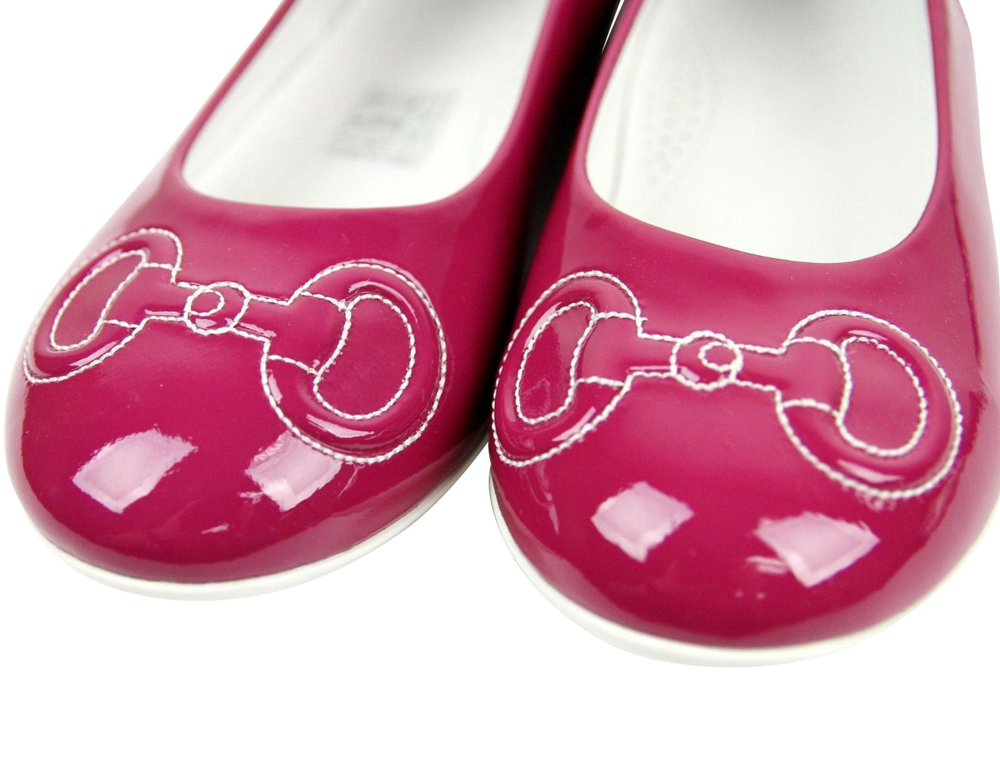 Gucci Kids Magenta Patent Leather Horsebit Stitch Ballet Flat