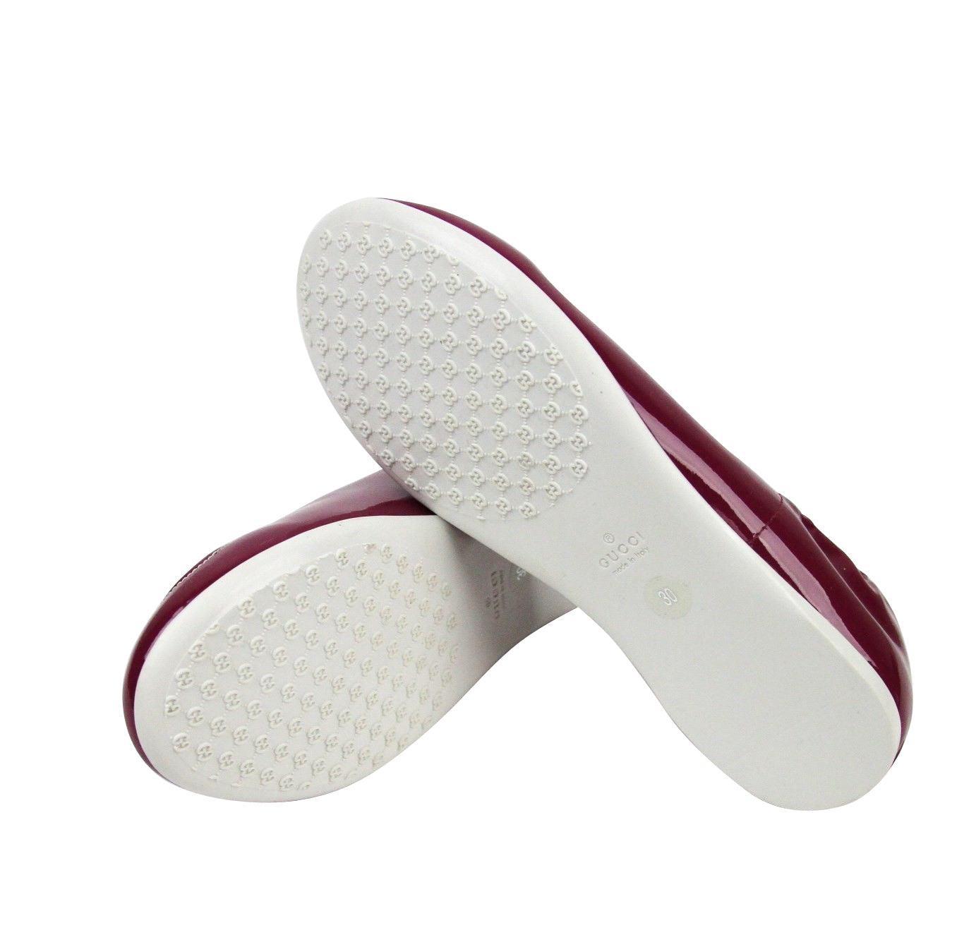 Gucci Kids Magenta Patent Leather Horsebit Stitch Ballet Flat