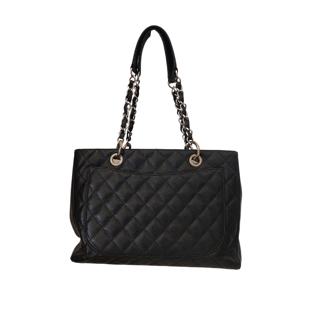 Chanel Black Caviar Leather Grand Shopper Tote