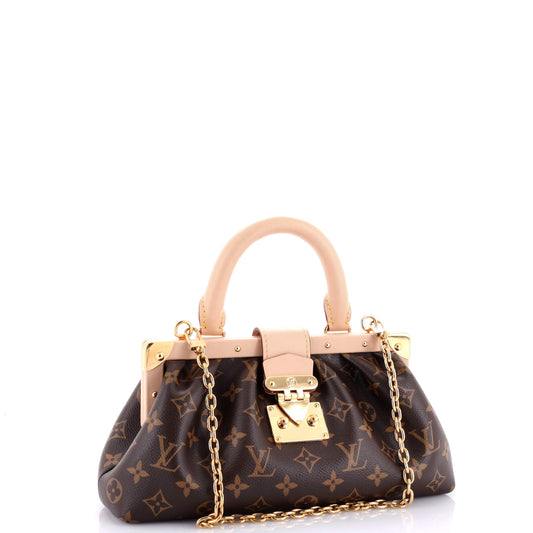 Monogram Top Handle Frame Clutch Monogram Canvas