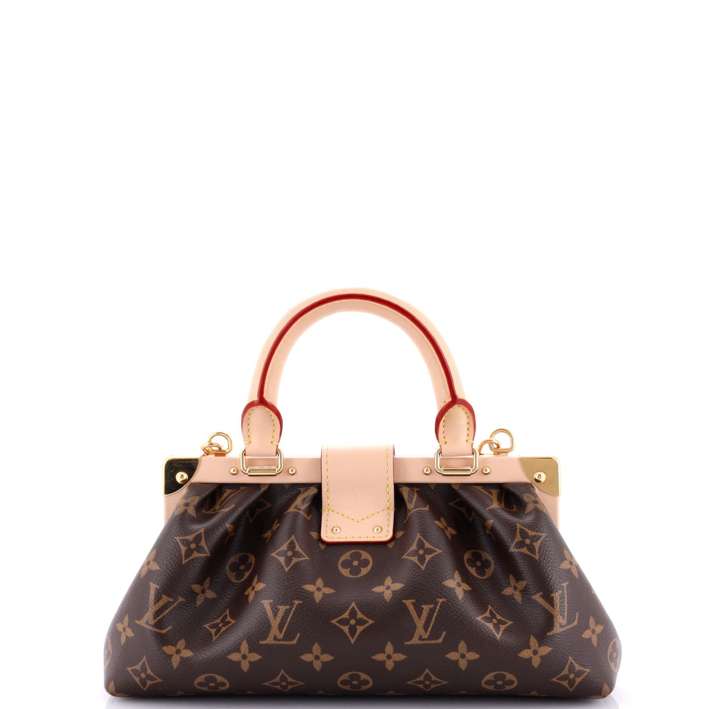 Monogram Top Handle Frame Clutch Monogram Canvas