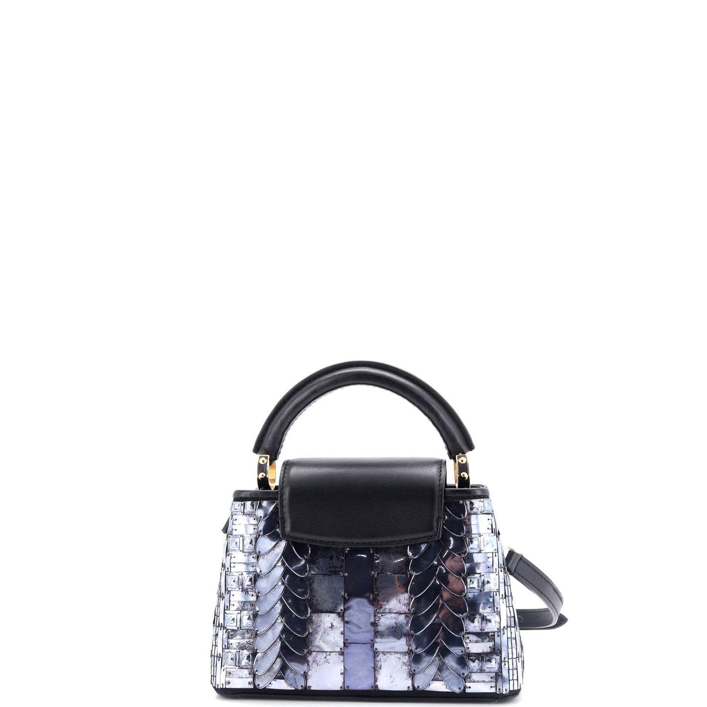 Capucines Bag Patchwork Sequin Embellished Satin Mini