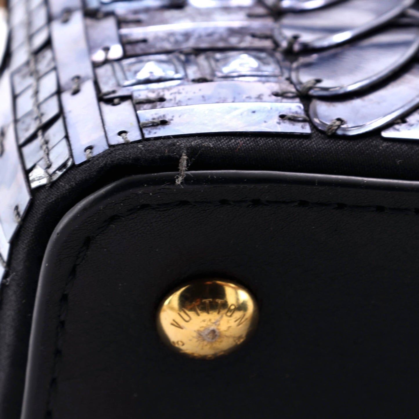 Capucines Bag Patchwork Sequin Embellished Satin Mini