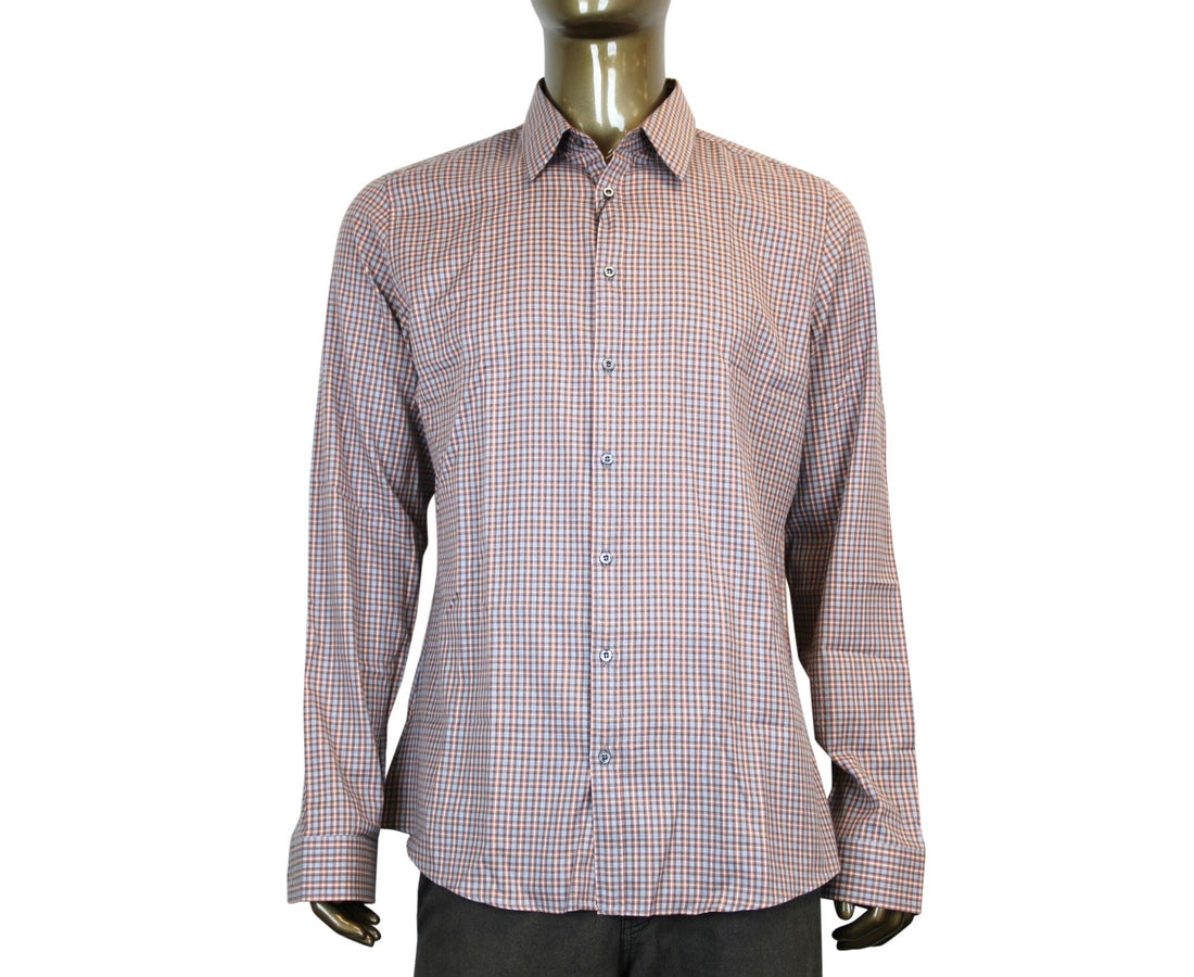 Gucci Men's Multicolor Dress Shirt Slim Fit Check