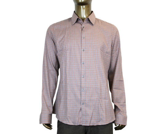 Gucci Men's Multicolor Dress Shirt Slim Fit Check