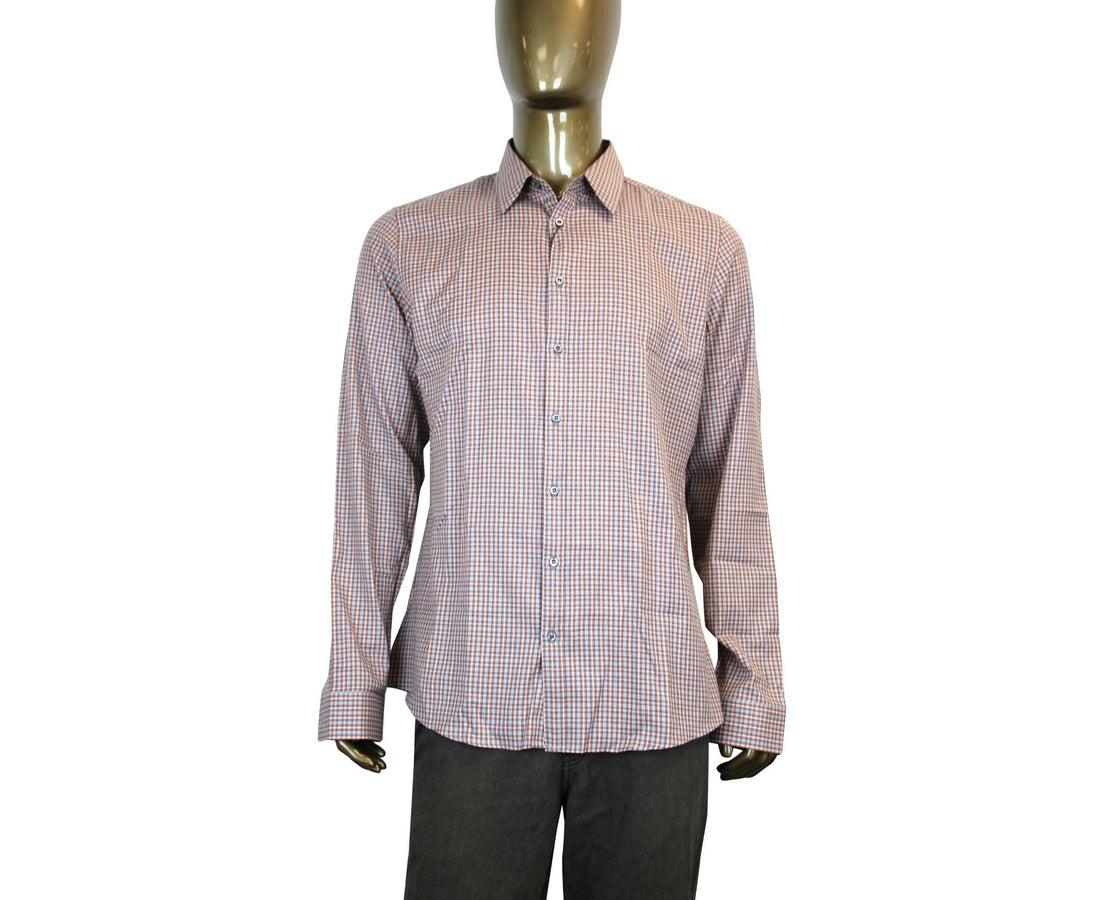 Gucci Men's Multicolor Dress Shirt Slim Fit Check