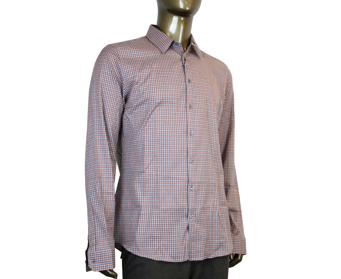 Gucci Men's Multicolor Dress Shirt Slim Fit Check