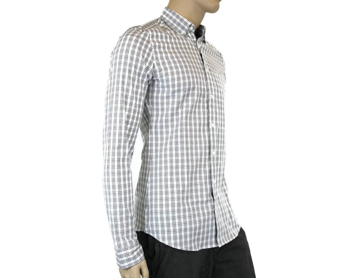 Gucci Men's Plaid Cotton Slim Dress Shirt