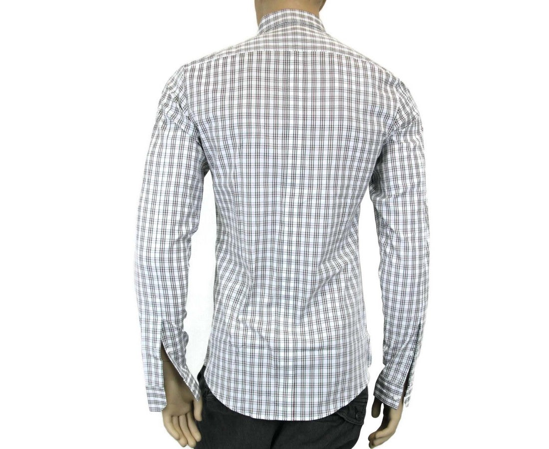 Gucci Men's Plaid Cotton Slim Dress Shirt