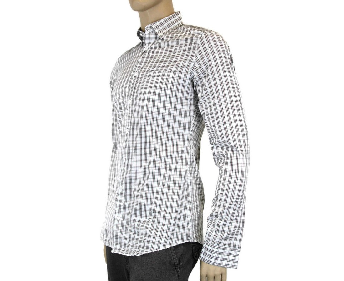 Gucci Men's Plaid Cotton Slim Dress Shirt