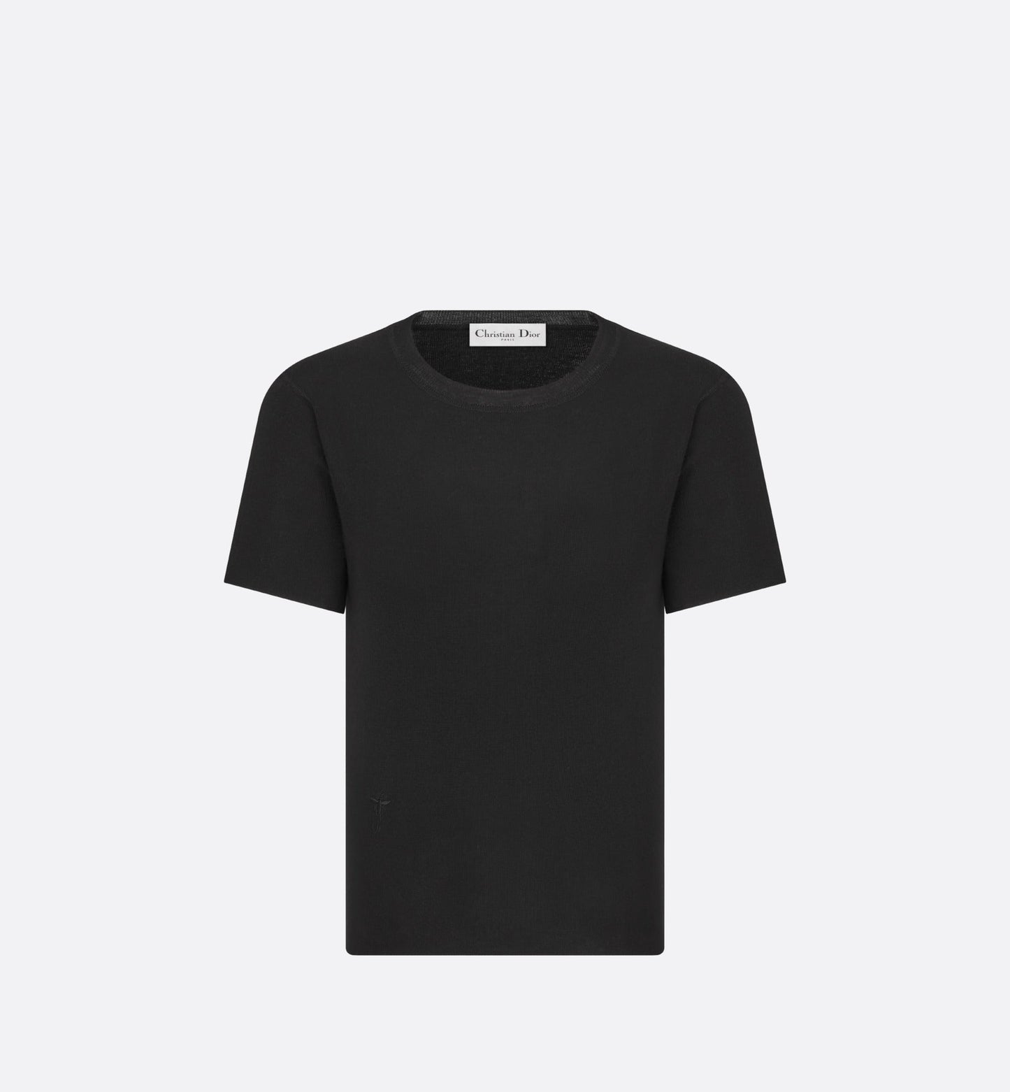 Short-Sleeved Sweater • Black Cashmere and Silk Knit