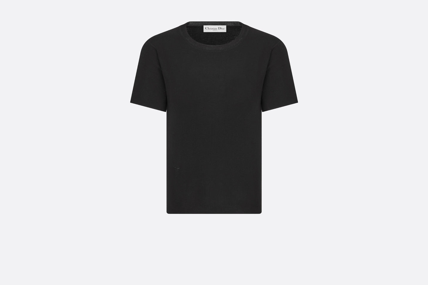 Short-Sleeved Sweater • Black Cashmere and Silk Knit