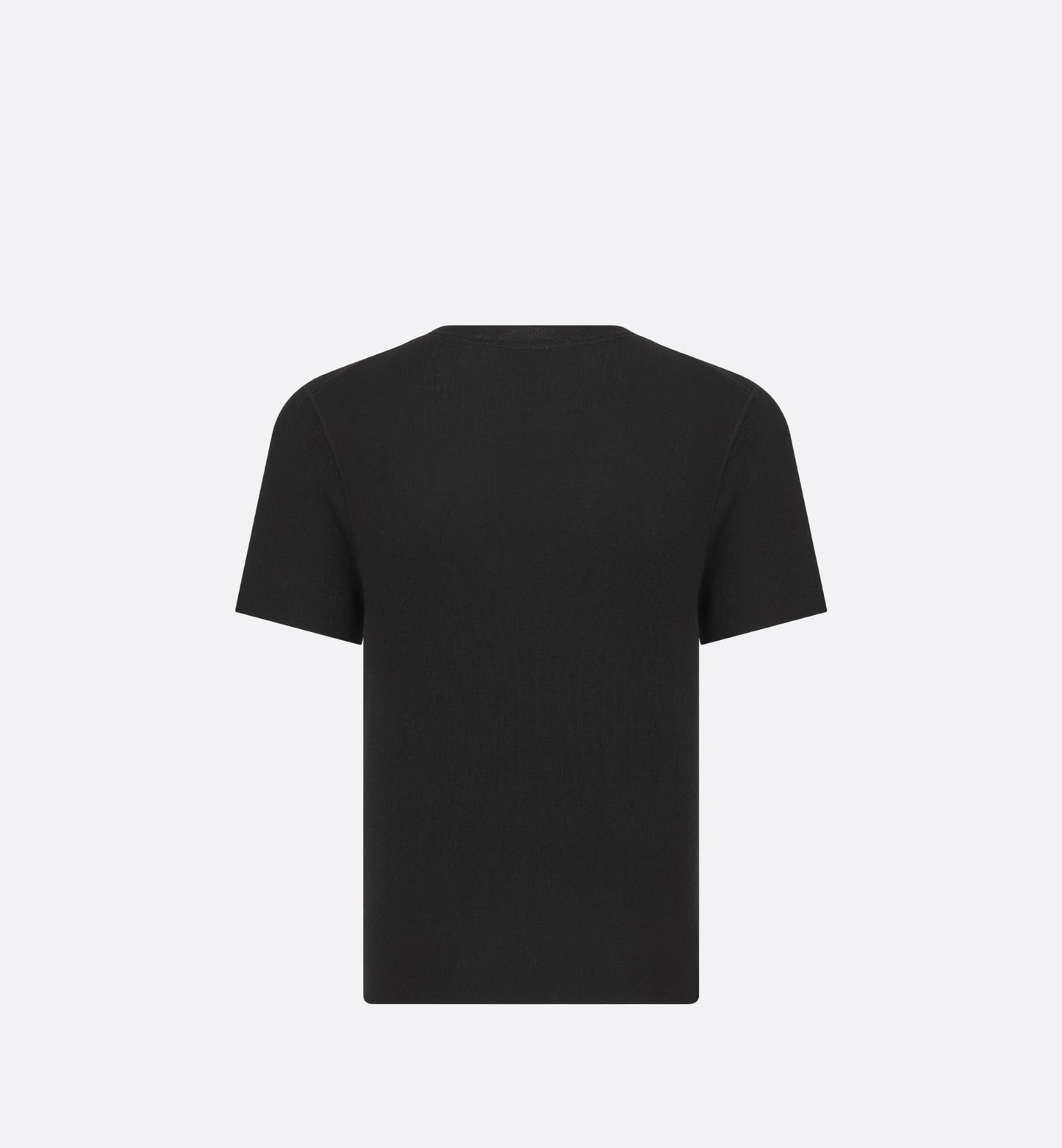 Short-Sleeved Sweater • Black Cashmere and Silk Knit