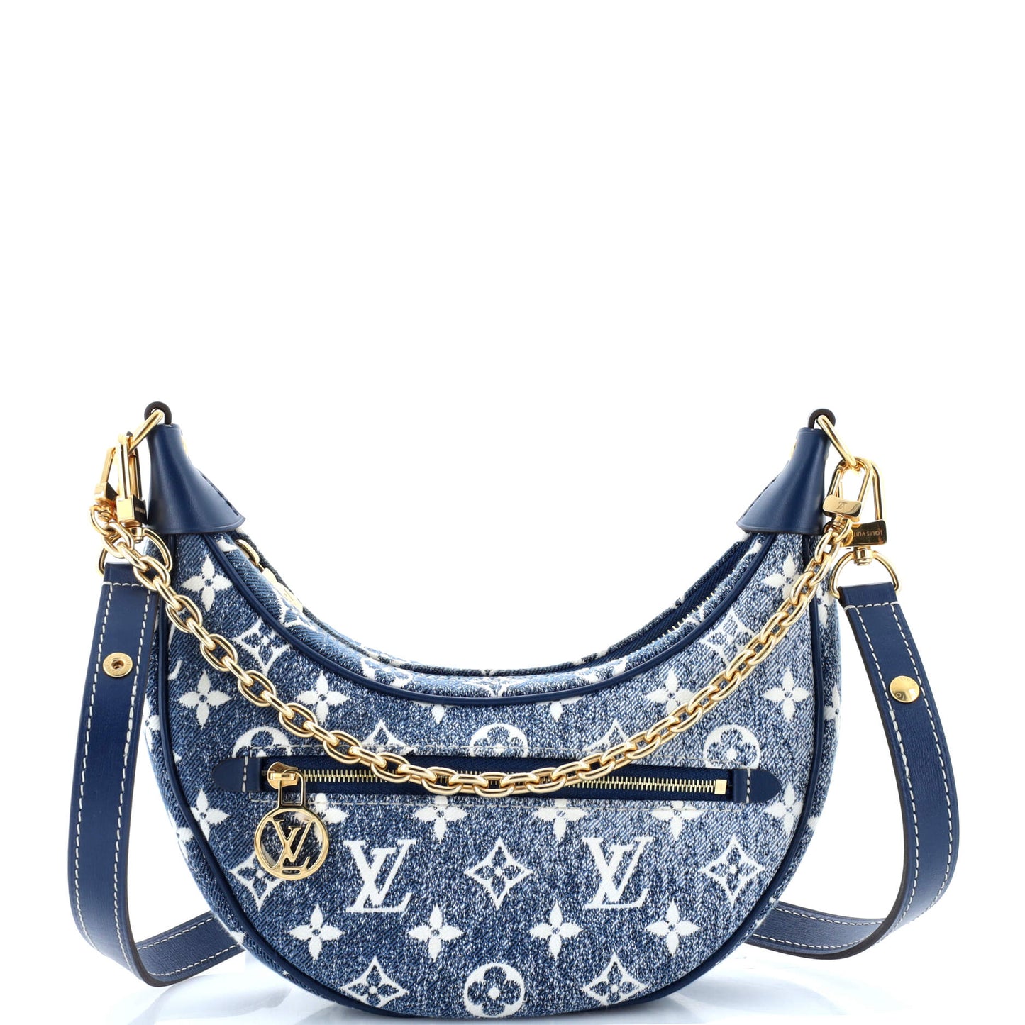 Loop Handbag Monogram Jacquard Denim