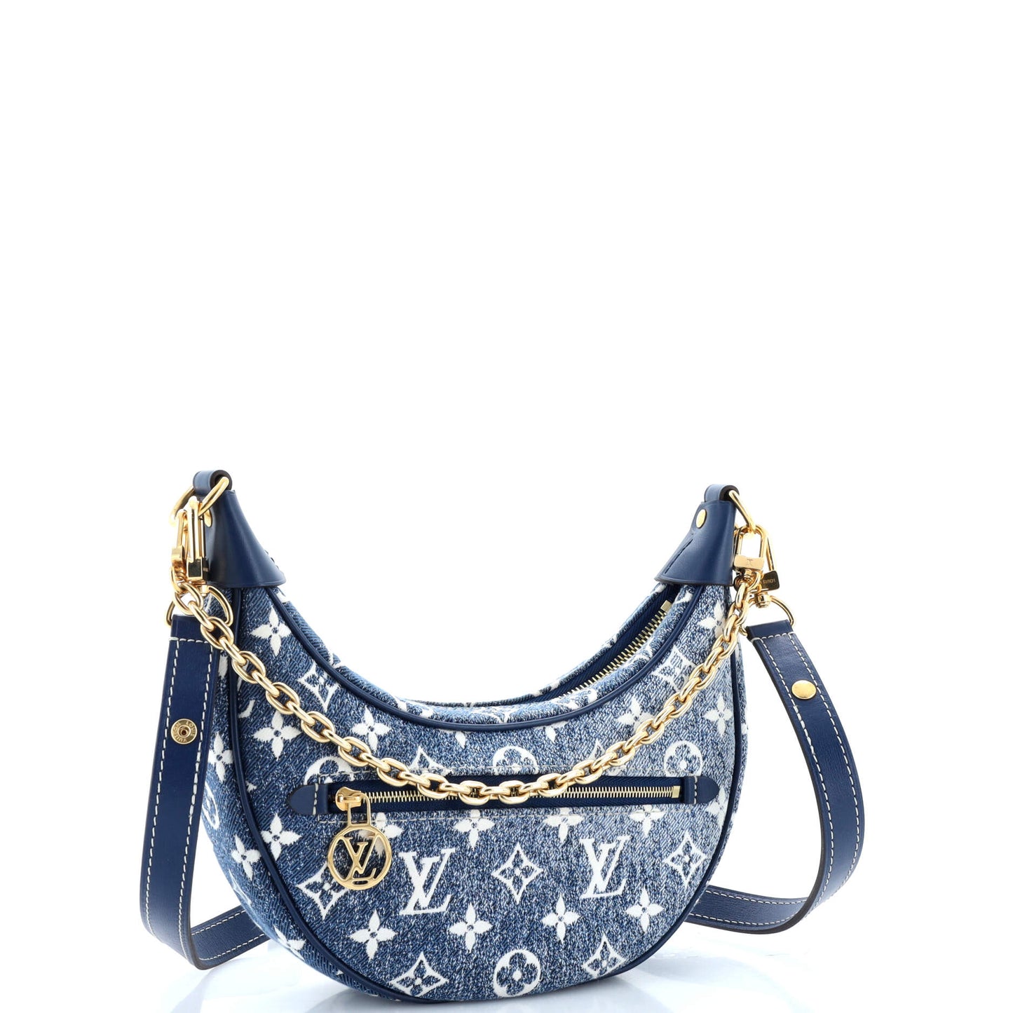 Loop Handbag Monogram Jacquard Denim