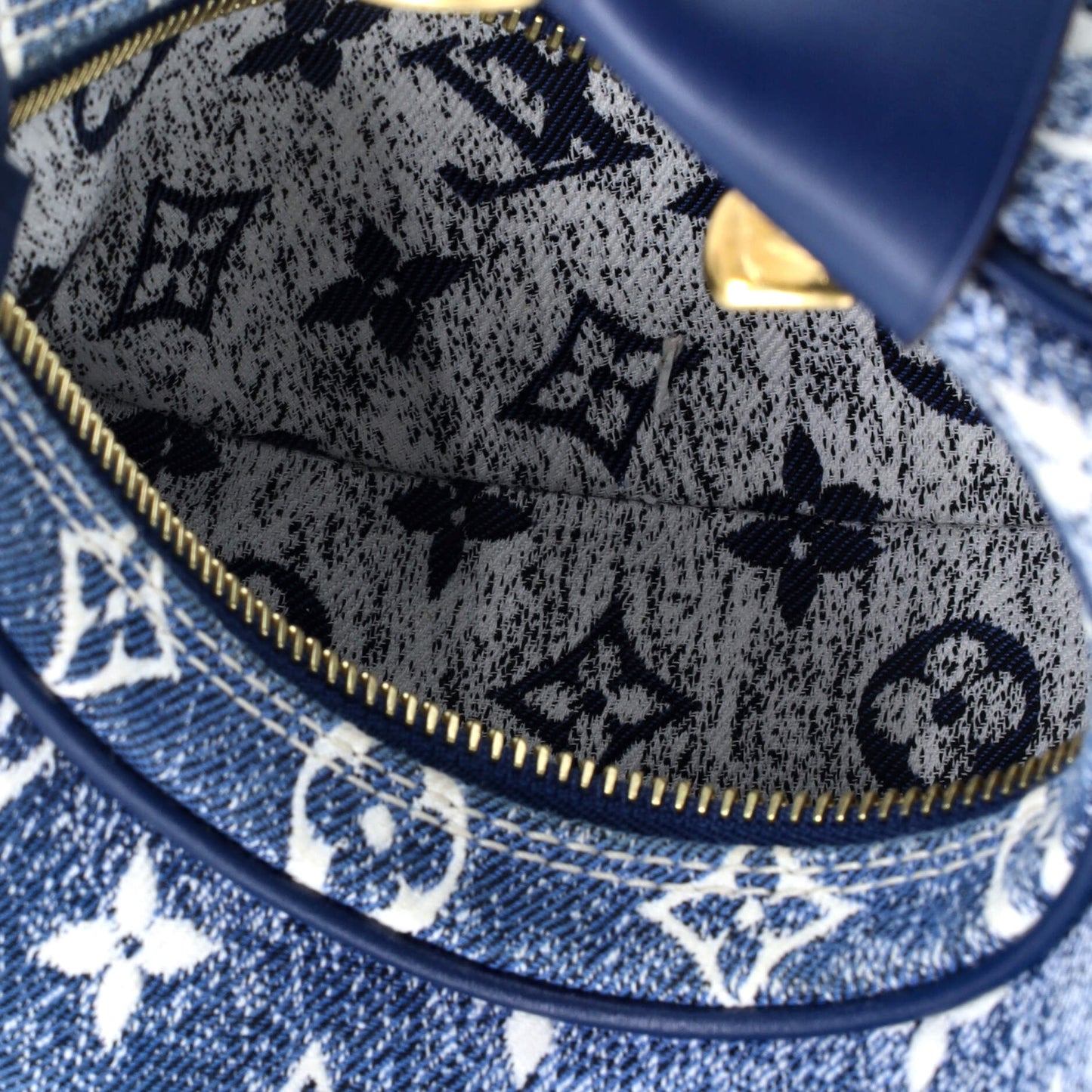 Loop Handbag Monogram Jacquard Denim