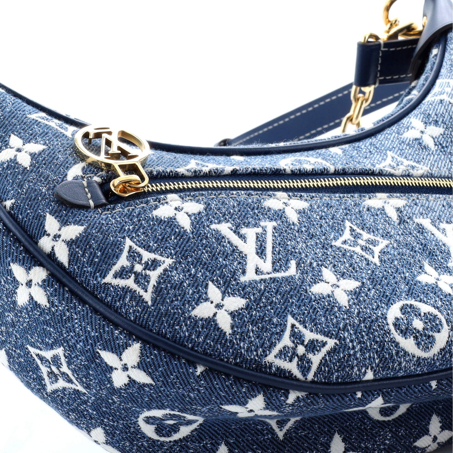 Loop Handbag Monogram Jacquard Denim