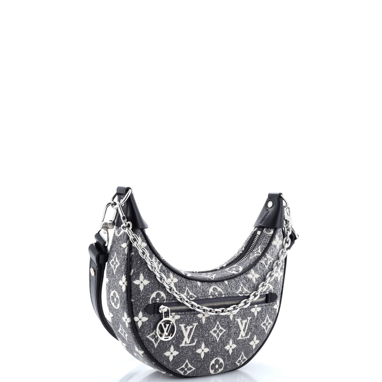 Loop Handbag Monogram Jacquard Denim