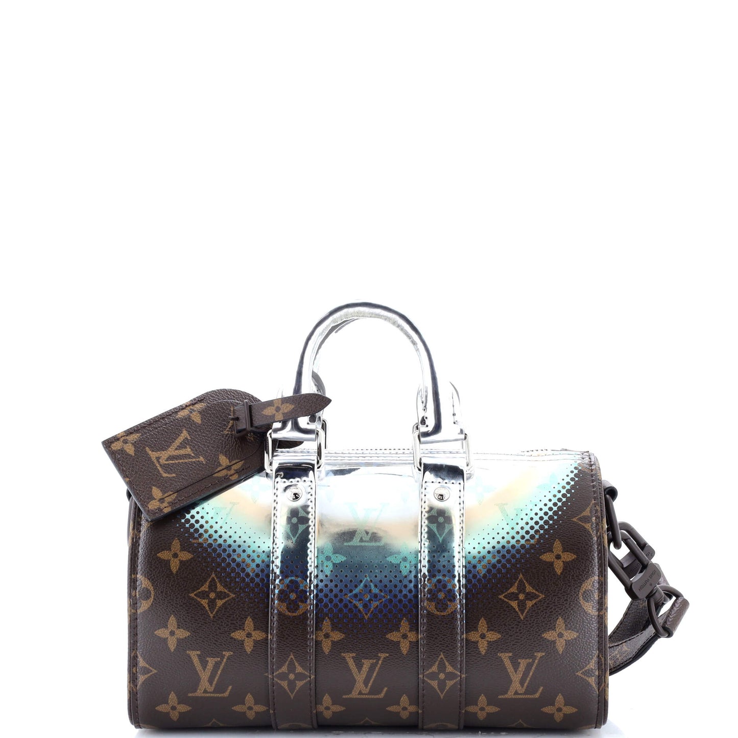 Keepall Bandouliere Bag Limited Edition Metallic Nebula Monogram Canvas 25