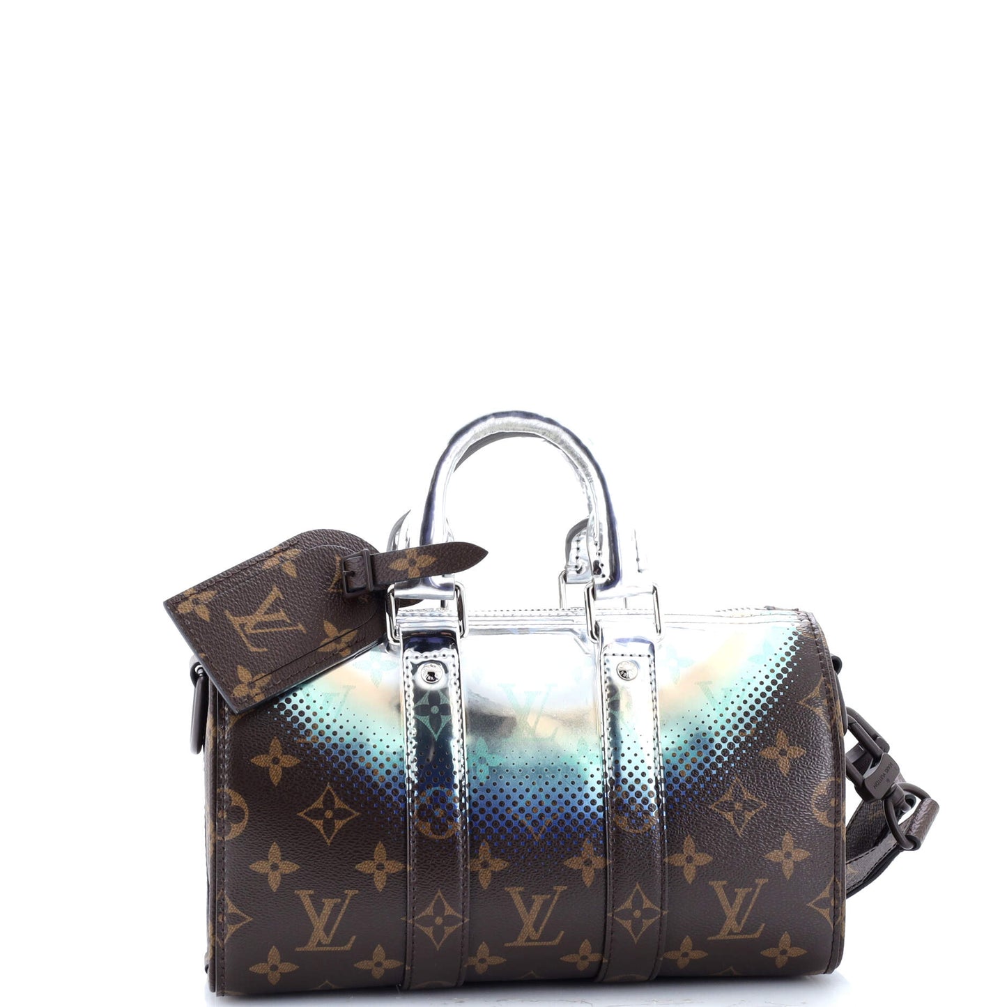 Keepall Bandouliere Bag Limited Edition Metallic Nebula Monogram Canvas 25