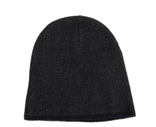 Gucci Unisex Dark Blue Wool Cashmere cotton Beanie Hat with Logo 352350 4079