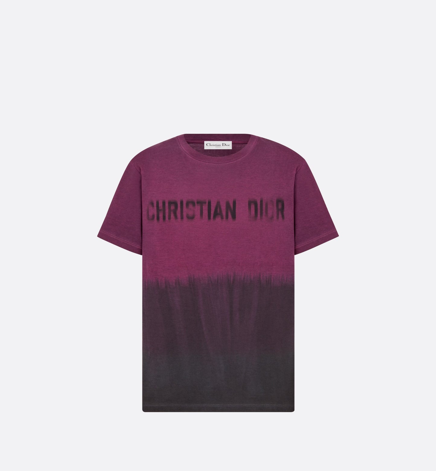 T-Shirt • Deep Fuchsia and Black Tie & Dior Cotton Jersey with Signature