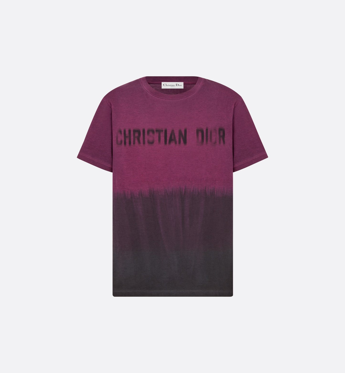 T-Shirt • Deep Fuchsia and Black Tie & Dior Cotton Jersey with Signature