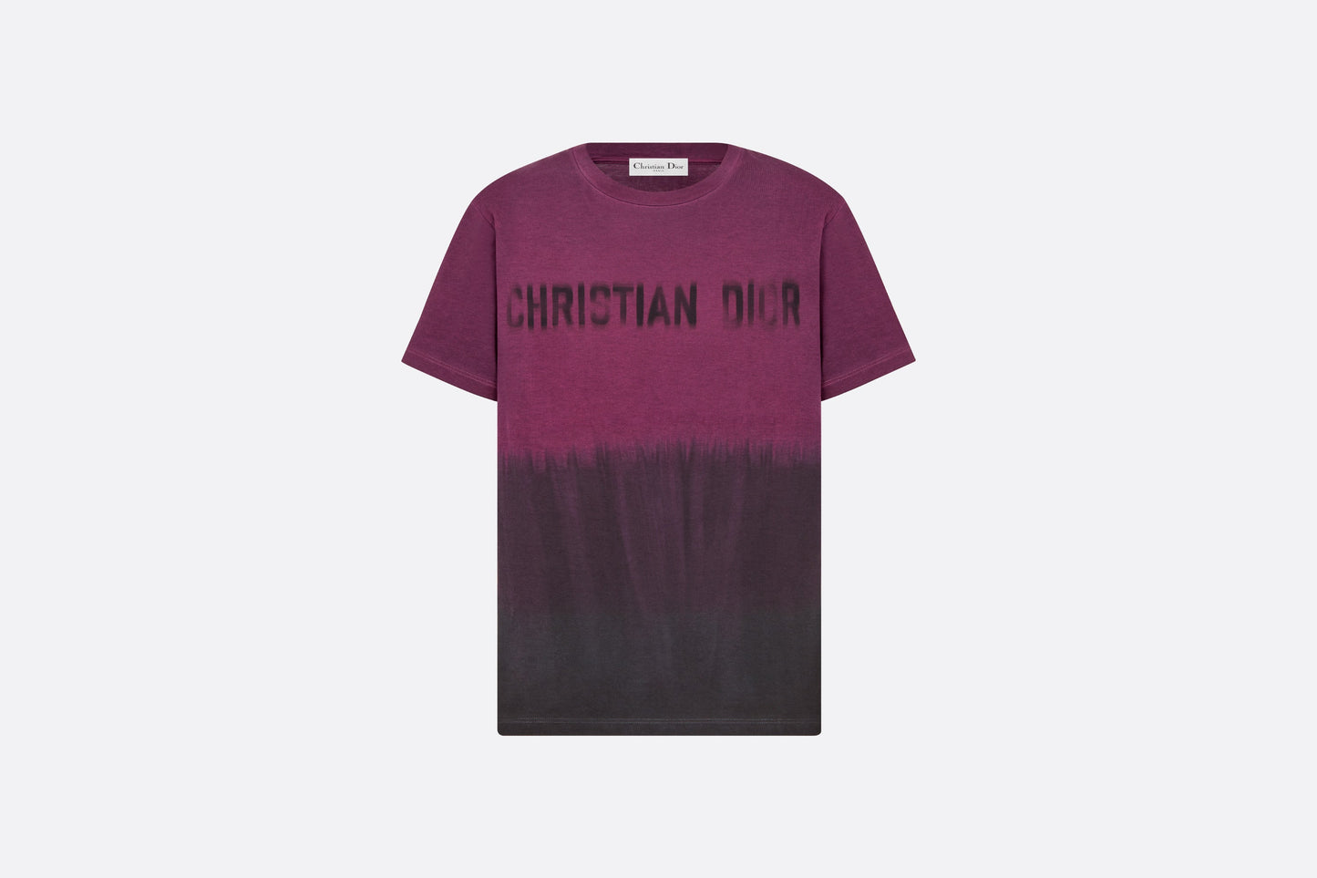 T-Shirt • Deep Fuchsia and Black Tie & Dior Cotton Jersey with Signature