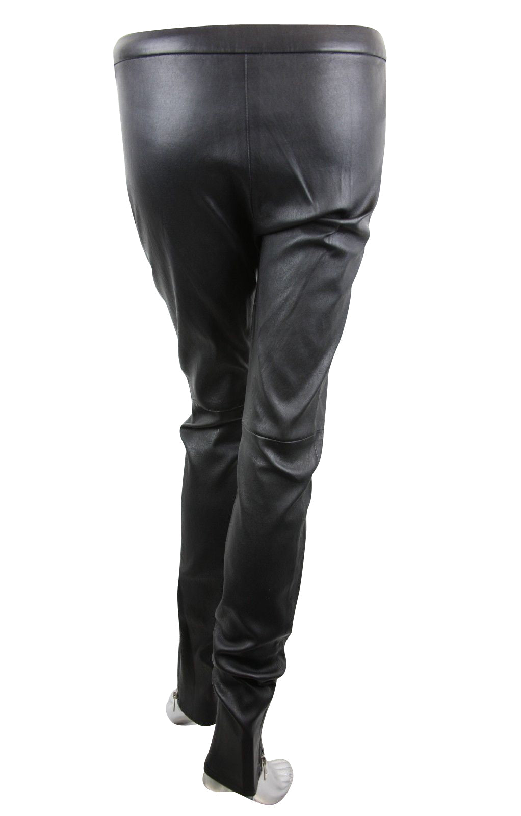 Gucci Women's Leggings Black Lamb Leather Stretch Pants