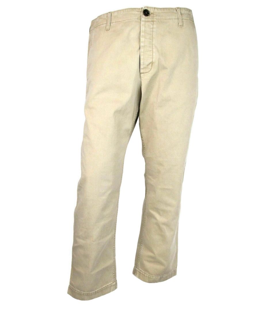 Gucci Light Brown Washed Cotton Pant Gucci Men's Print