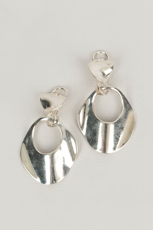 Boucles d'oreilles argentées Chanel