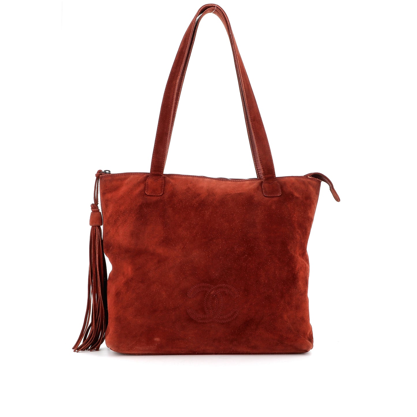 Chanel Bordeaux Suede  tote bag