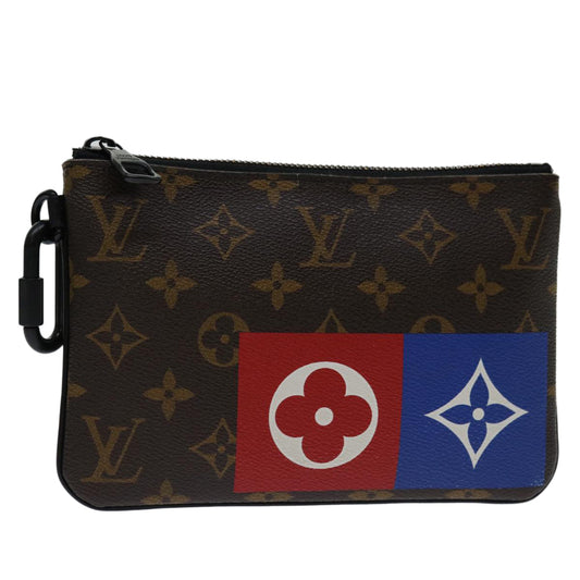 Louis Vuitton Pochette Zippée  Canvas Clutch Bag ()