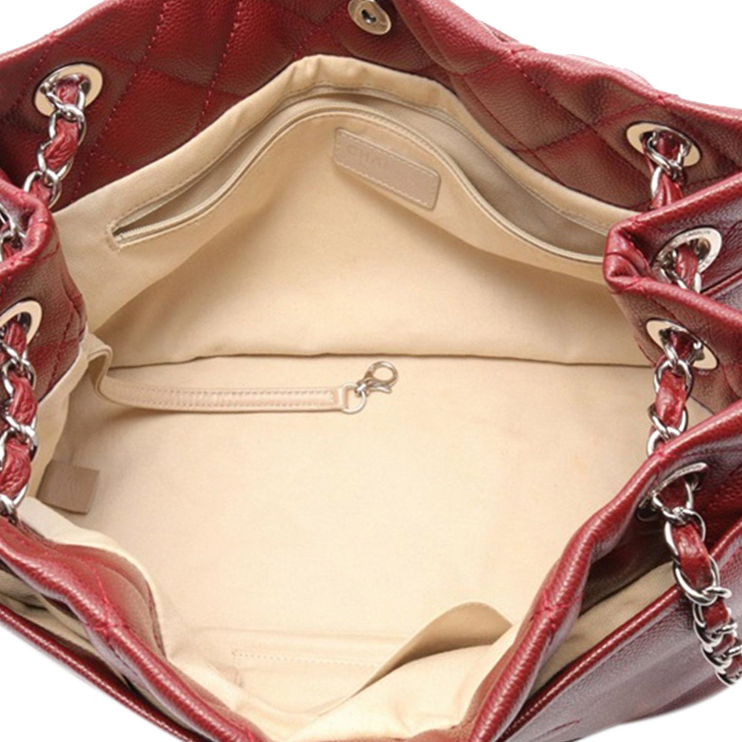 Red Chanel CC Caviar Soft Tote