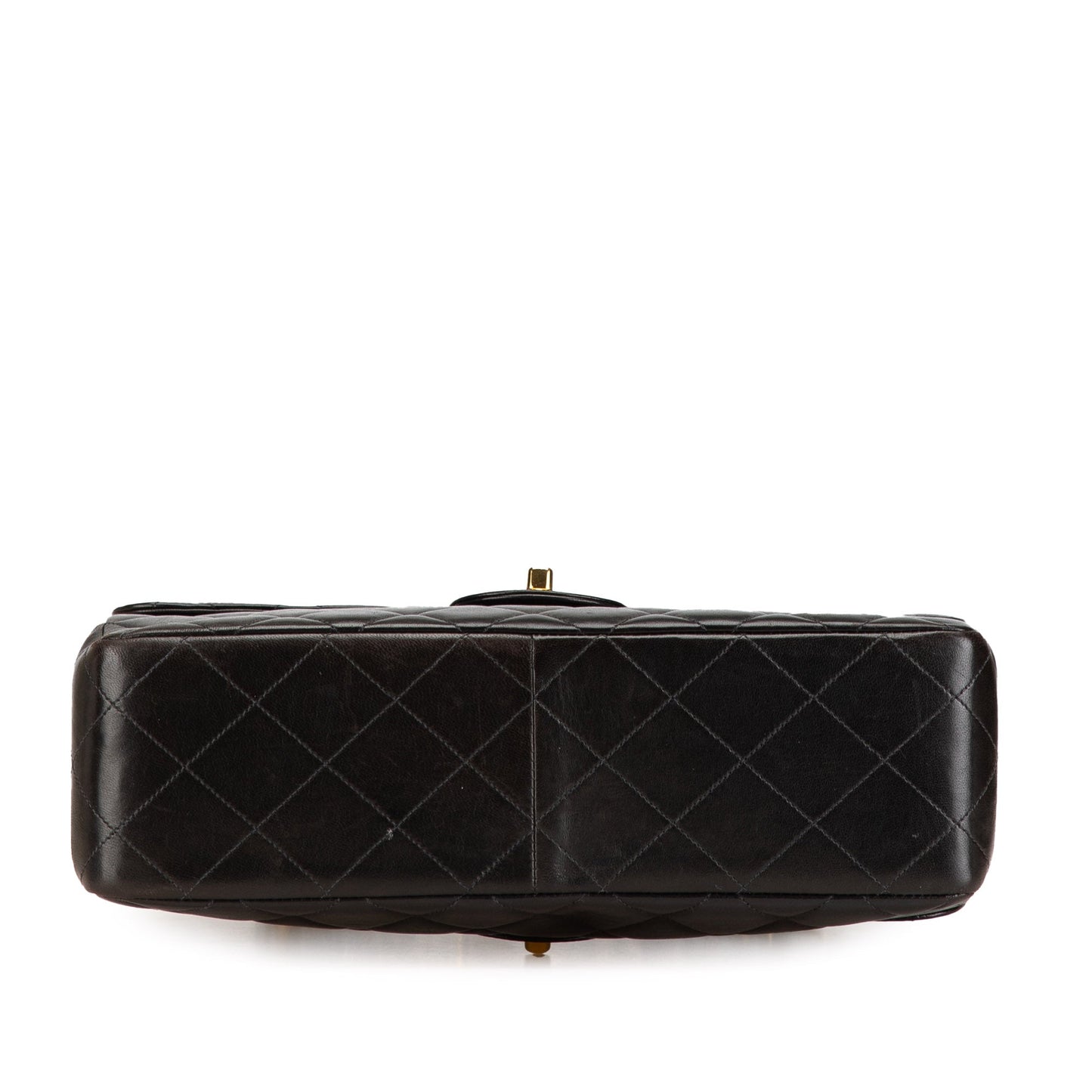 Black Chanel Jumbo Lambskin Double Sided Flap Shoulder Bag