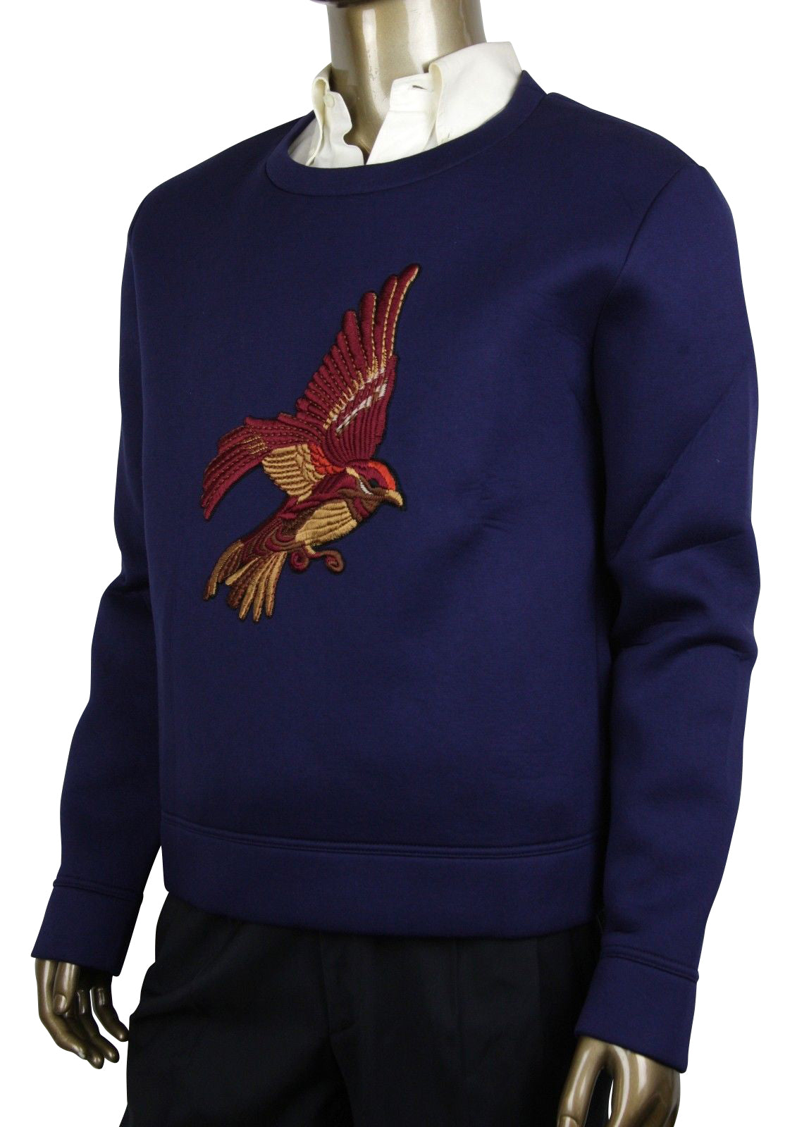 Gucci Men's Double Viscose Navy Blue Rayon Jersey Sweatshirt (2XL)