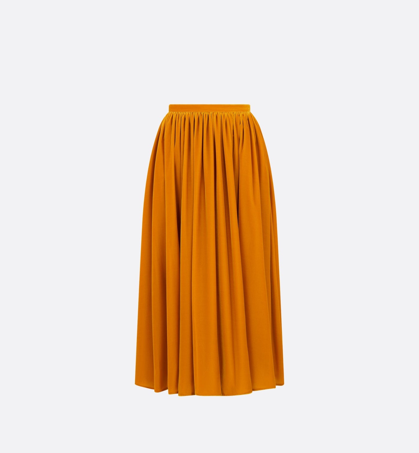 Mid-Length Flared Skirt • Orange Velvet
