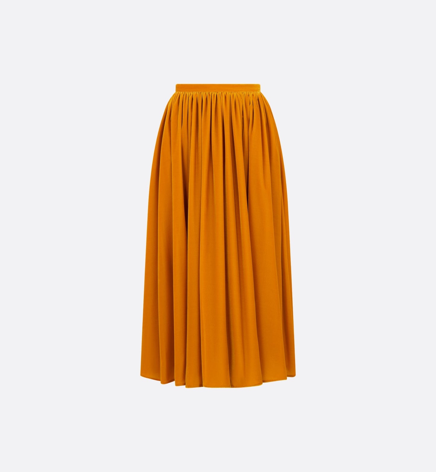 Mid-Length Flared Skirt • Orange Velvet