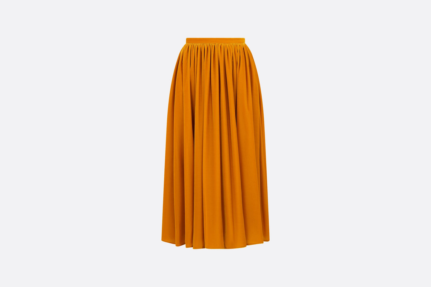 Mid-Length Flared Skirt • Orange Velvet