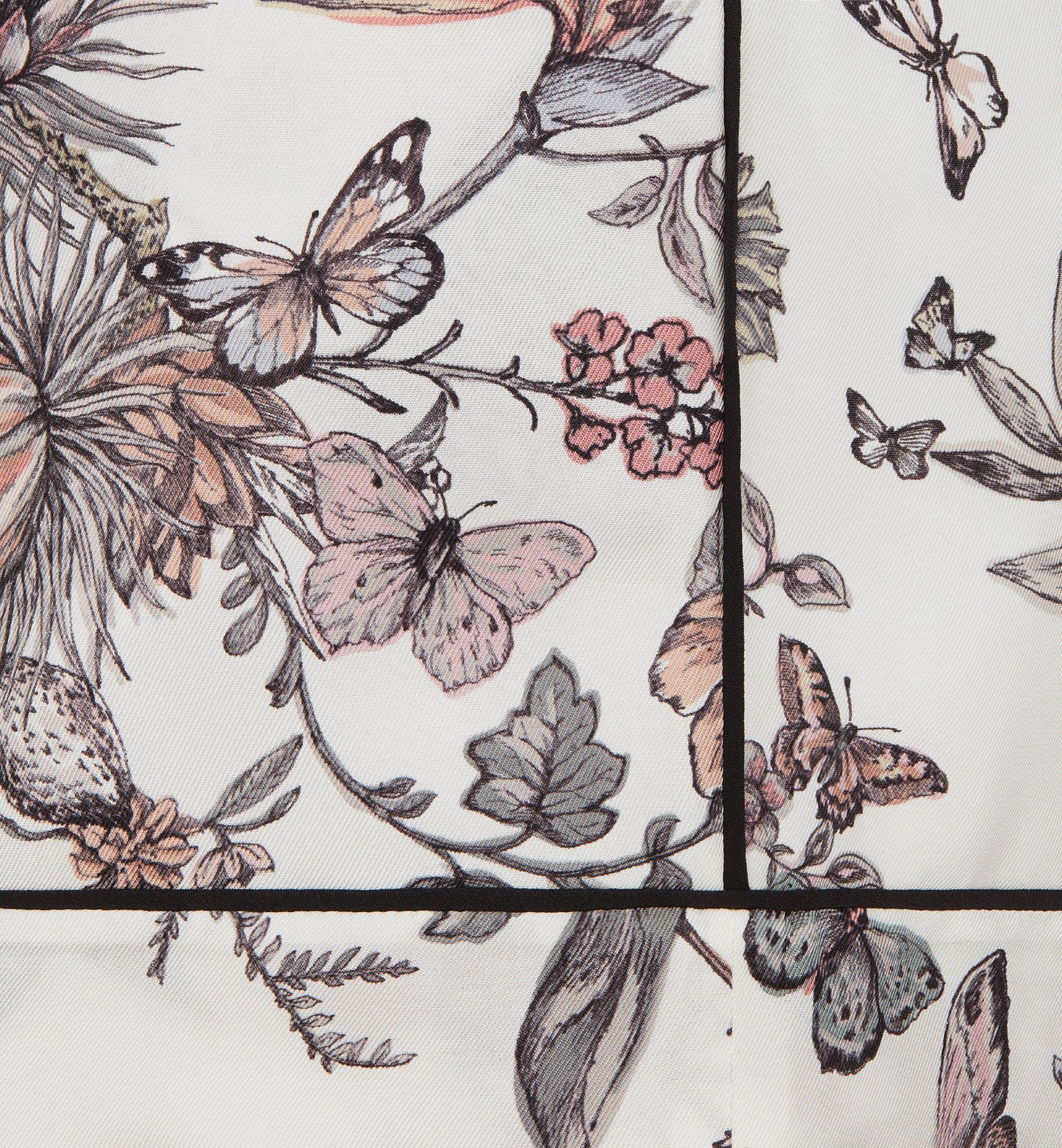 Shorts • White and Pastel Pink Toile de Jouy Mexico Silk Twill