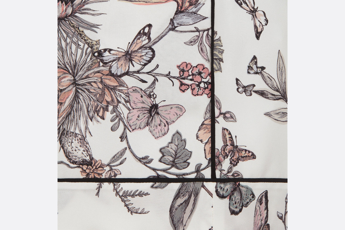 Shorts • White and Pastel Pink Toile de Jouy Mexico Silk Twill