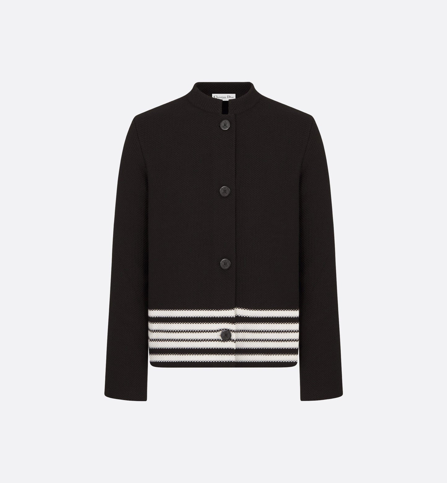 Dior Marinière Jacket • Black and White Cotton and Silk Knit