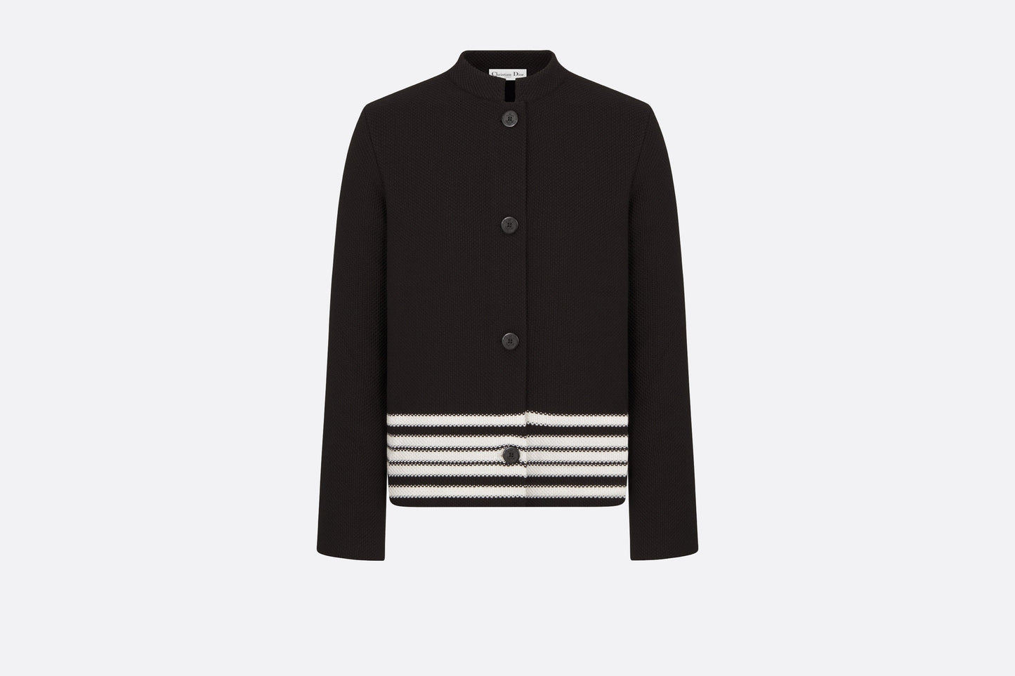 Dior Marinière Jacket • Black and White Cotton and Silk Knit