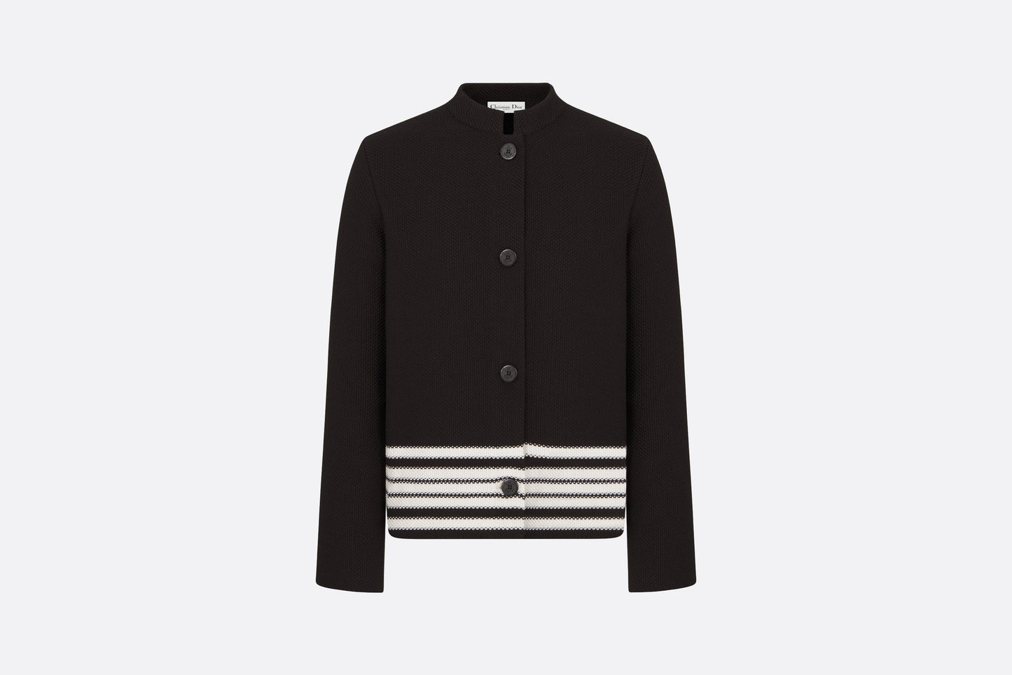 Dior Marinière Jacket • Black and White Cotton and Silk Knit