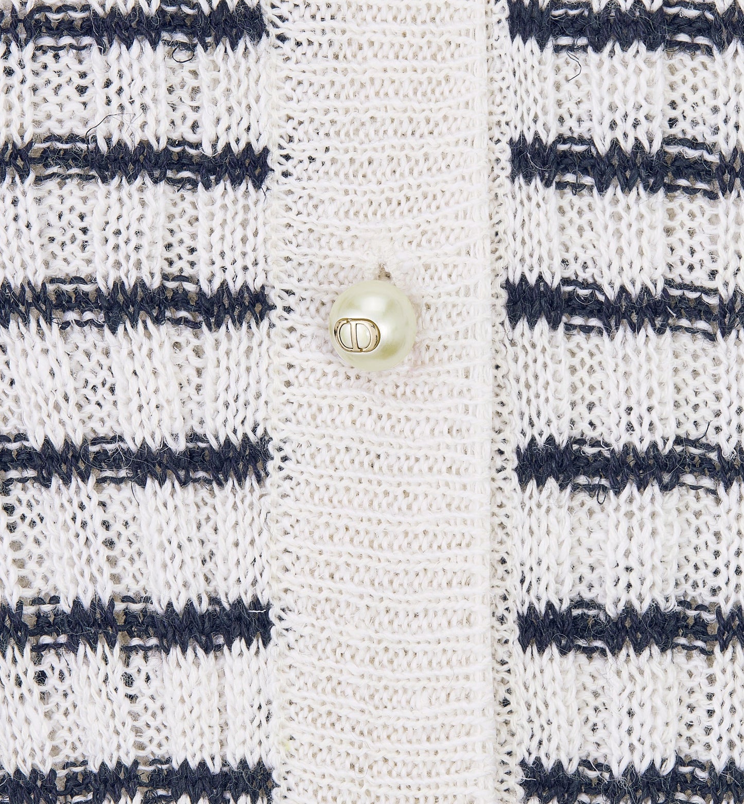 Twin-Set • White and Black Linen, Cashmere and Silk Ribbed Knit