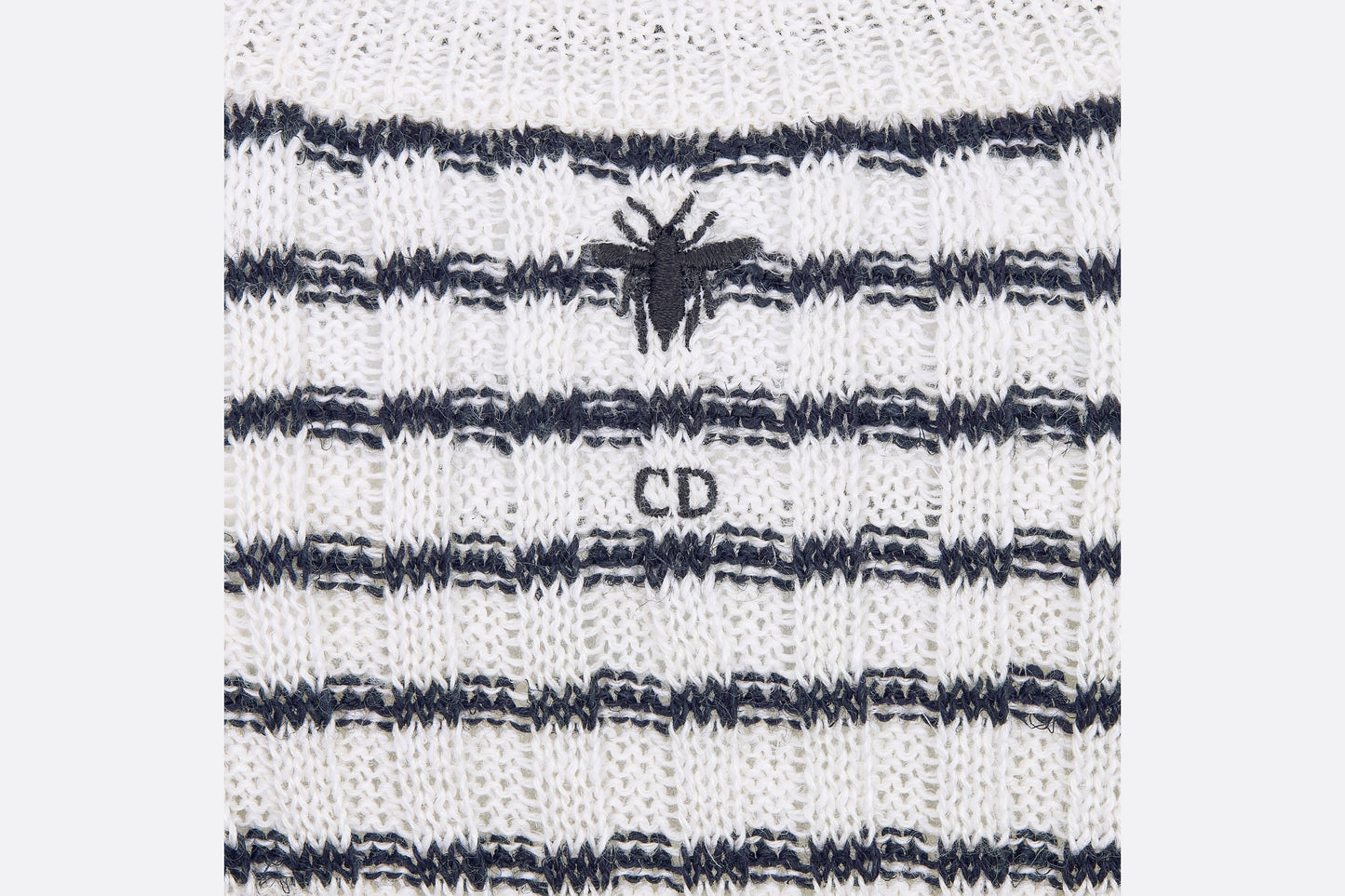 Twin-Set • White and Black Linen, Cashmere and Silk Ribbed Knit