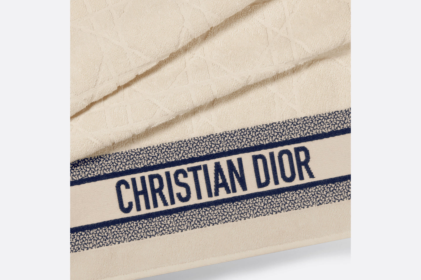 Macrocannage Beach Towel • Off-White Cotton