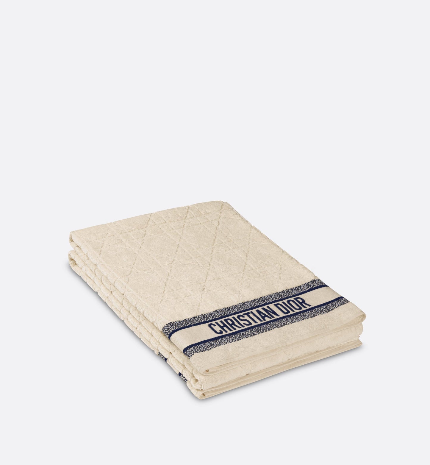 Macrocannage Beach Towel • Off-White Cotton