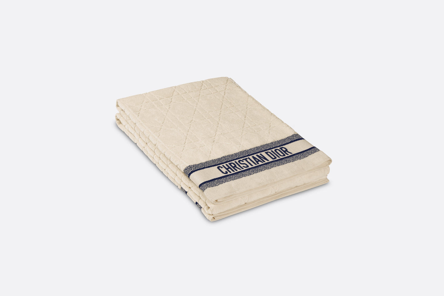 Macrocannage Beach Towel • Off-White Cotton